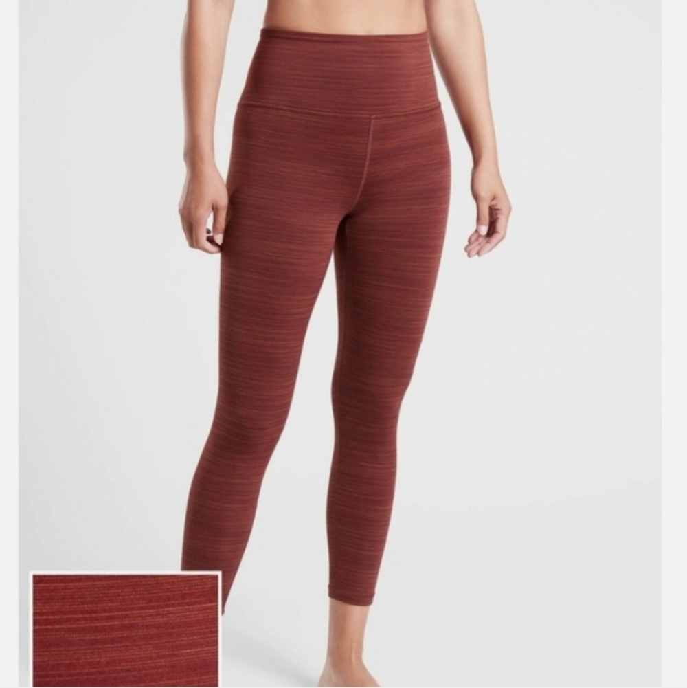 💜 Athleta Elation Textured 7/8 Tight Dried Cinnamon EUC